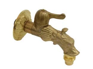 Rubinetto Artistico in Ottone a Leva Oro Anticato Attacco m ½' Aglaia - 2