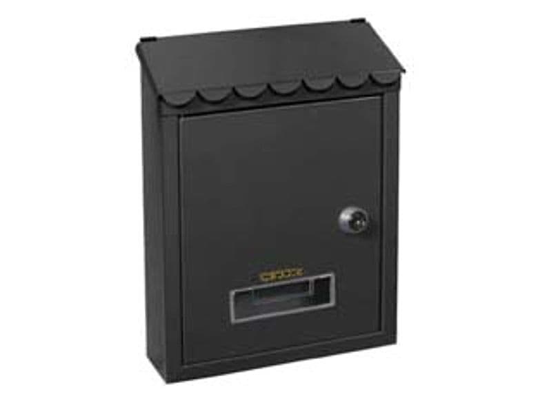 Cassetta Postale Media con Tetto e Chiave a Cilindro Nera 21 CMX7X30H. Nero - 2
