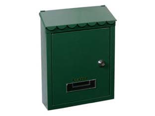 Cassetta Postale Media con Tetto e Chiave a Cilindro Verde 21 CMX7X30H - 2