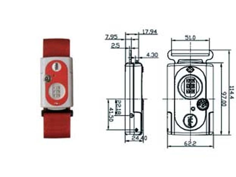 Fascia per Valige con Combinazione e Dispositivo Tsa TL1 62 mm Rosso Fascia - 2