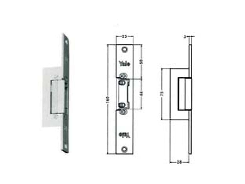 Incontro Elettrico Simmetrico Reversibile con Fermo 67F0 16 cm Acciaio - 2