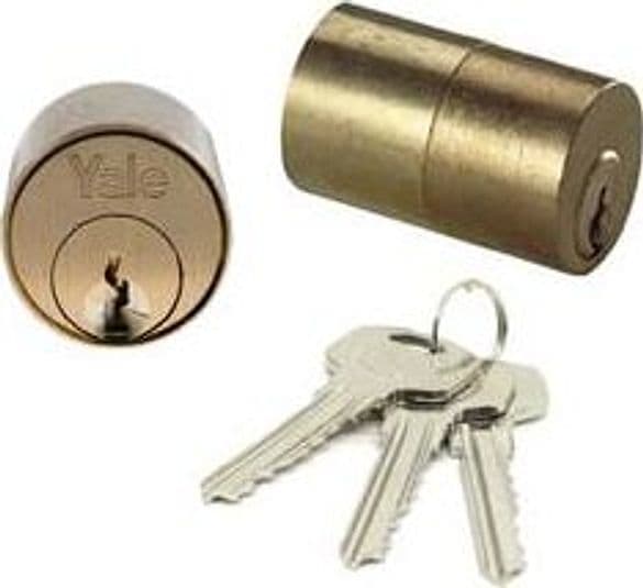 Doppio Cilindro Esterno Fisso da Applicare in Ottone 2252 Ø 25 Cod 311502 – Yale