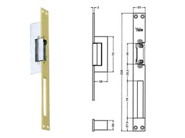 Incontro Elettrico 67F0 25 cm Acciaio Finitura Oro (Y67F0508) Yale - 2
