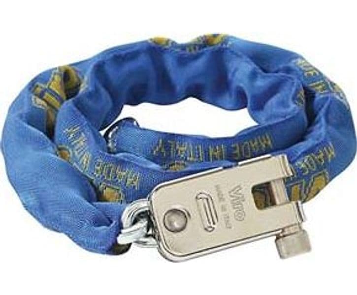 Lucchetto Corazzato Morso con Catena Quadra in Acciaio Speciale 60 cm - 2