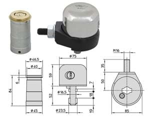 Lucchetto Bloccaserranda Completo Cuffia in Acciaio Inox 4221 (4221) Viro - 2