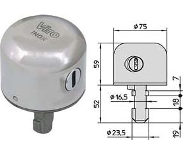 Lucchetto Bloccaserranda Cuffia in Acciaio Inox 4221.500 (4221.500) Viro - 2