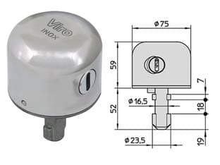 Lucchetto Bloccaserranda Cuffia in Acciaio Inox 4221.500 (4221.500) Viro - 2