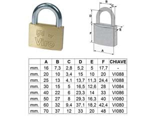 Lucchetto Arco Normale Fai By Viro 20 mm (ART.551) Viro 12 Pezzi - 2