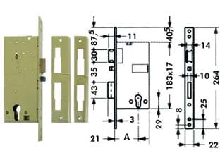 Elettroserratura da Infilare a Cilindro 5810 40 mm (Y5810040) Yale - 2