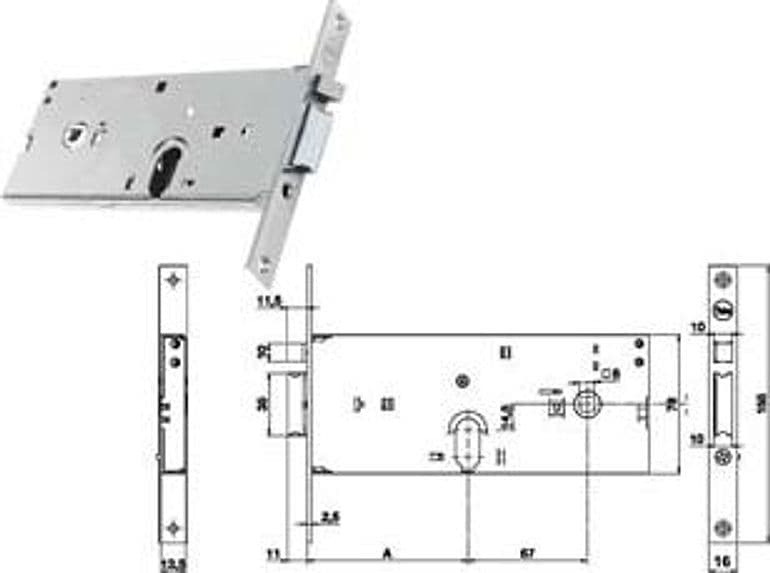 Elettroserratura Infilare per Fasce Solo Scrocco 78 mm H 85002 Cod 172356 – Yale