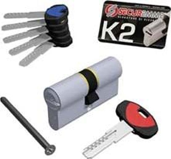 Cilindro Europeo K2 0CK2 40 MMX70 (3200CCS40701X5) Securemme - 2
