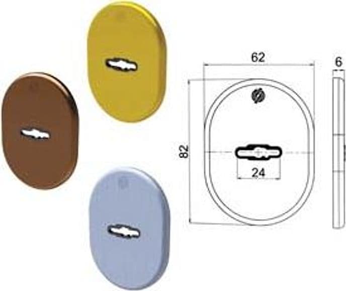 Mostrina Interna Esterna Doppia Mappa Serie T 62 MMX82X6 Allu 5 Pezzi - 2