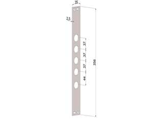 Contropiastra P Serrature Porte Blindate in Acciaio Inox INT.37 CP2530 - 2