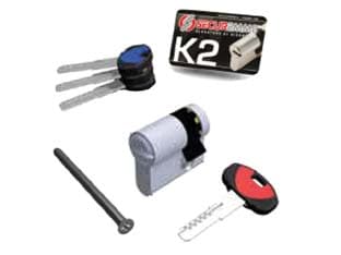 Mezzo Cilindro Europeo K2 0CK2 Serie 3200M 30 MMX10 Cromo Satinato - 2