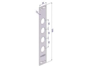Contropiastra P Serrature Porte Blindate in Acciaio Inox INT.37 CP2500 - 2