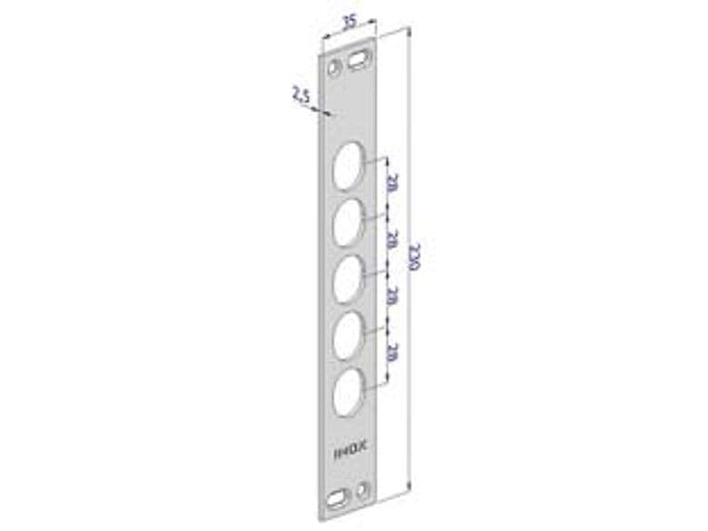 Contropiastra P Serrature Porte Blindate in Acciaio Inox INT.28 CP2500 - 2