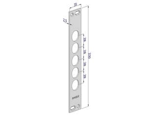 Contropiastra P Serrature Porte Blindate in Acciaio Inox INT.28 CP2500 - 2