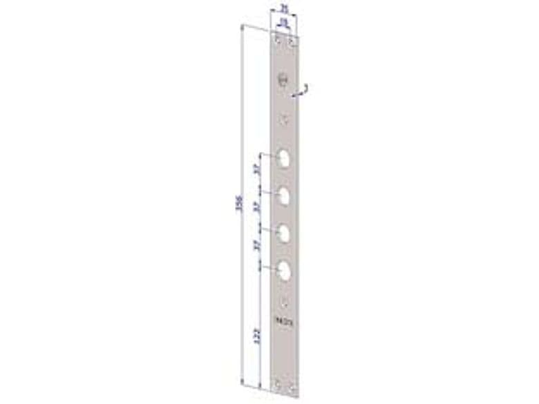 Frontale P Serrature Porte Blindate in Acciaio Inox INT.37 FR2500 – Securemme