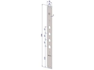 Frontale P Serrature Porte Blindate in Acciaio Inox INT.37 FR2500 - 2