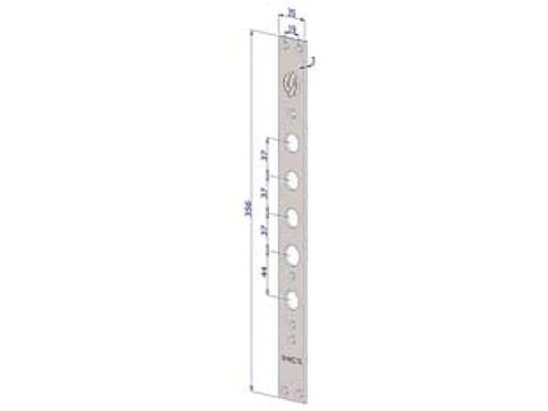 Frontale P Serrature Porte Blindate in Acciaio Inox INT.37 FR2530 - 2