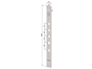 Frontale P Serrature Porte Blindate in Acciaio Inox INT.37 FR2530 - 2