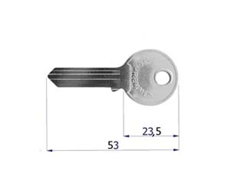 Chiave Grezza per Serrature Serranda Garage (0C22XNISBOZ) 10 Pezzi - 2