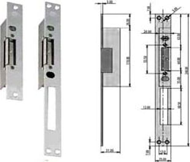 Incontro Elettrico con Fermo Serie 6000 Frontale Corto 16 cm (6100 1) Nuova - 2