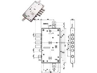 Serratura Triplice Applicare Multif. Scrocco D Mappa Blindate Cod 214544 - 2