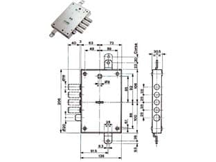 Serratura Triplice Applicare con Scrocco Dm Blindate 52571 28 63 mm Sx - 2