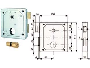 Serrat. Applic. Cancelli 2 Mand. e Scr. Sep. + Quadro Cil. Tondo Cod 283984 - 2