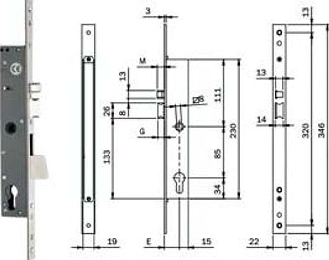 Elettroserratura Infilare Montanti con Caten. Quadro e Scrocco 78180 30 mm – Iseo Serrature