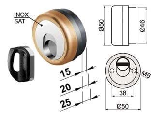 Defender Magnetico Mag Monolito Antiacido MR500 Bronzato Ø 50 mm MMX15H - 2