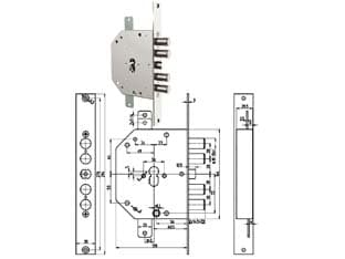 Serratura Triplice Infil. C Scrocco Cil. Eu. Clever Blindate Cod 384131 - 2