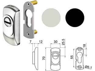 Defender per Cilindro Sagomato SG15 70 MMX30X19H. Nero Disec - 2