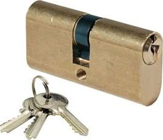 Cilindro Infilare Ovale Ottone Lucido 2302 54 mm Centrato (27+27) 3 Pezzi – Ibfm