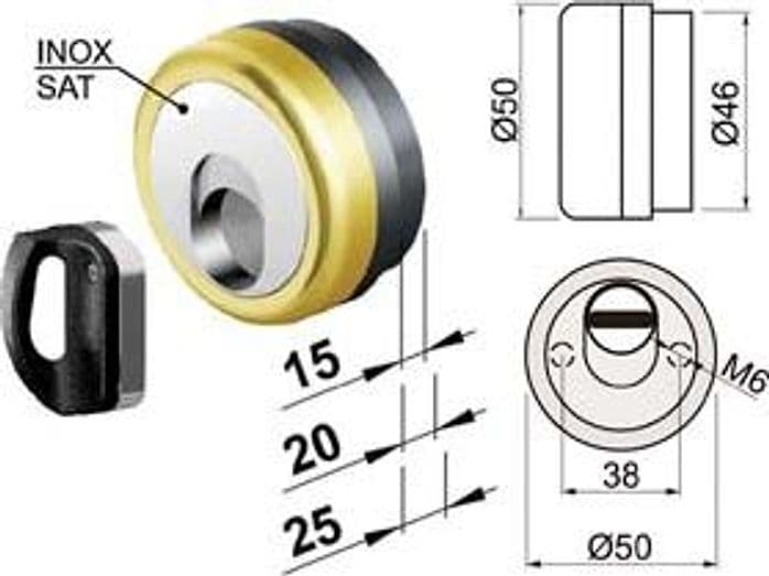 Defender Magnetico Mag Monolito Antiacido MR500 Ottonato Lucido Cod 482516 - 2