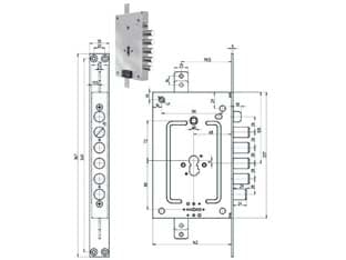 Serratura Tripl. Appl. C Scr. Multif. P.e + D m Blind. Rev. 2956 Pedm - 2