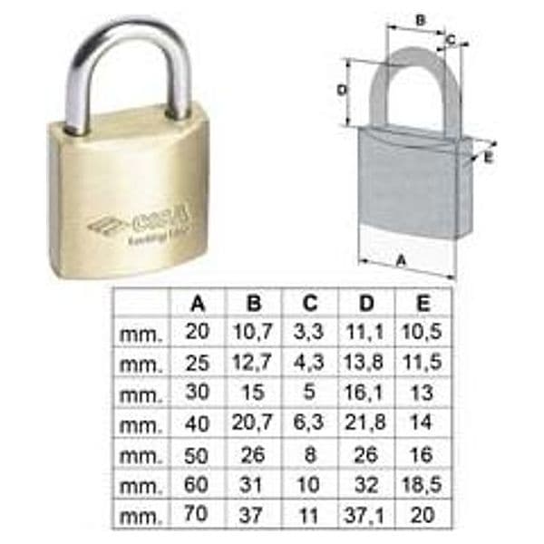 Lucchetto Locking Line Arco Normale 20010 50 mm (ART.20010500) Cisa 6 Pezzi - 2