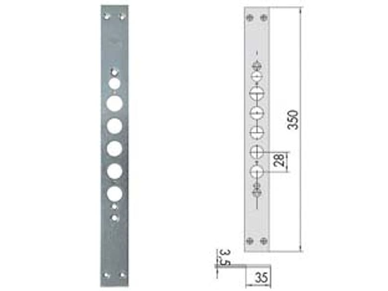 Contropiastra per Serrature Porte Blindate Serie 15515 06221 11 350 mm - 2