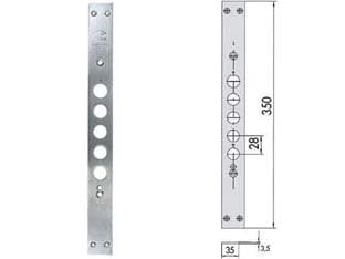 Contropiastra per Serrature Porte Blindate 06221 00 35 MMX350, Spessore 3,5 - 2