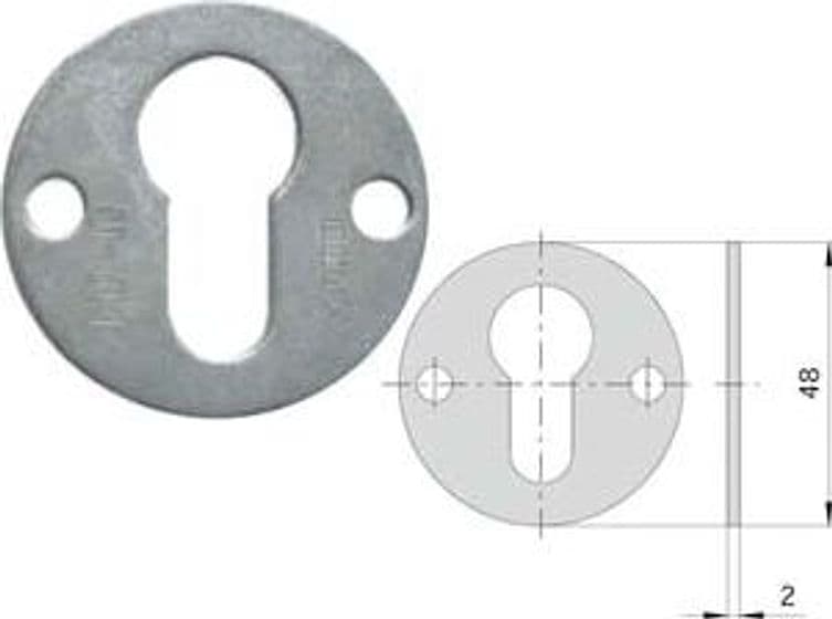 Bocchetta in Acciaio Zincato Sagomate 06075 00 48 Mm, Spessore 2 mm 5 Pezzi - 2