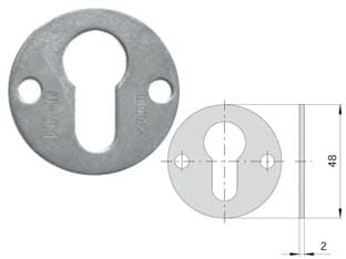 Bocchetta in Acciaio Zincato Sagomate 06075 00 48 Mm, Spessore 2 mm 5 Pezzi - 2
