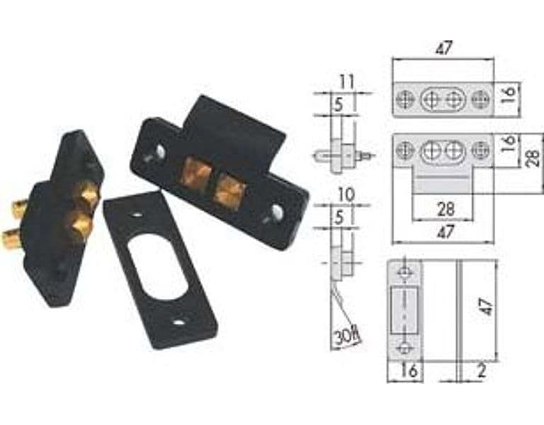 Coppia Contatti Elettrici a Pressione 06510 (06510000) Cisa 6 Pezzi - 2
