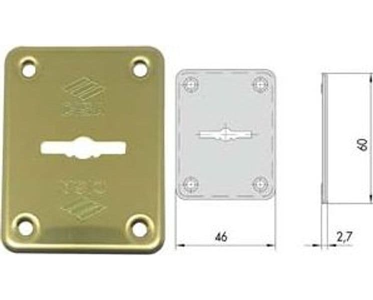 Bocchetta in Ottone Dx e Sx per Esterno 06082 00 46 MMX60, Spessore 6 Pezzi - 2
