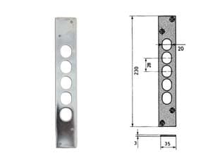 Contropiastra per Porte Blindate 06220 35 MMX230 Spessore 3 mm (06220) Cisa - 2