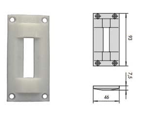 Contropiastra in Nylon 06062 46 MMX93 Spessore 7,5 mm (06062) Cisa 5 Pezzi - 2