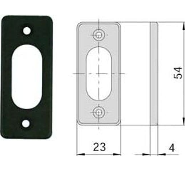 Bocchetta in Nylon Nero per Cilindri Ovali 06027 01 23 MMX54 5 Pezzi - 2
