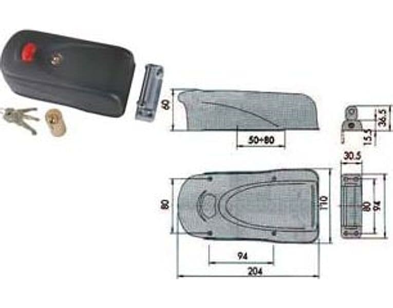 Elettroserrature per Porte in Ferro con Pulsante Interno 1A731 (1A731,00) - 2