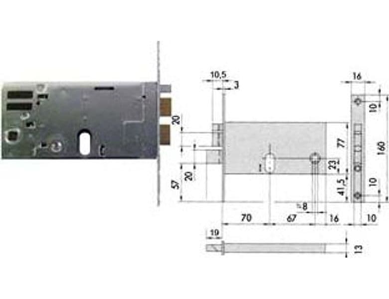 Elettroserratura da Infilare per Fasce 77 mm H 1446 70 mm (14460700) – Cisa