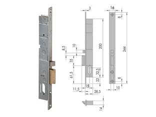 Elettroserratura da Infilare per Montanti 14020 15 mm Sx (14020152) Cisa - 2